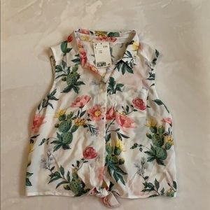 H & M off shoulder tie Shirts Sz 11/12